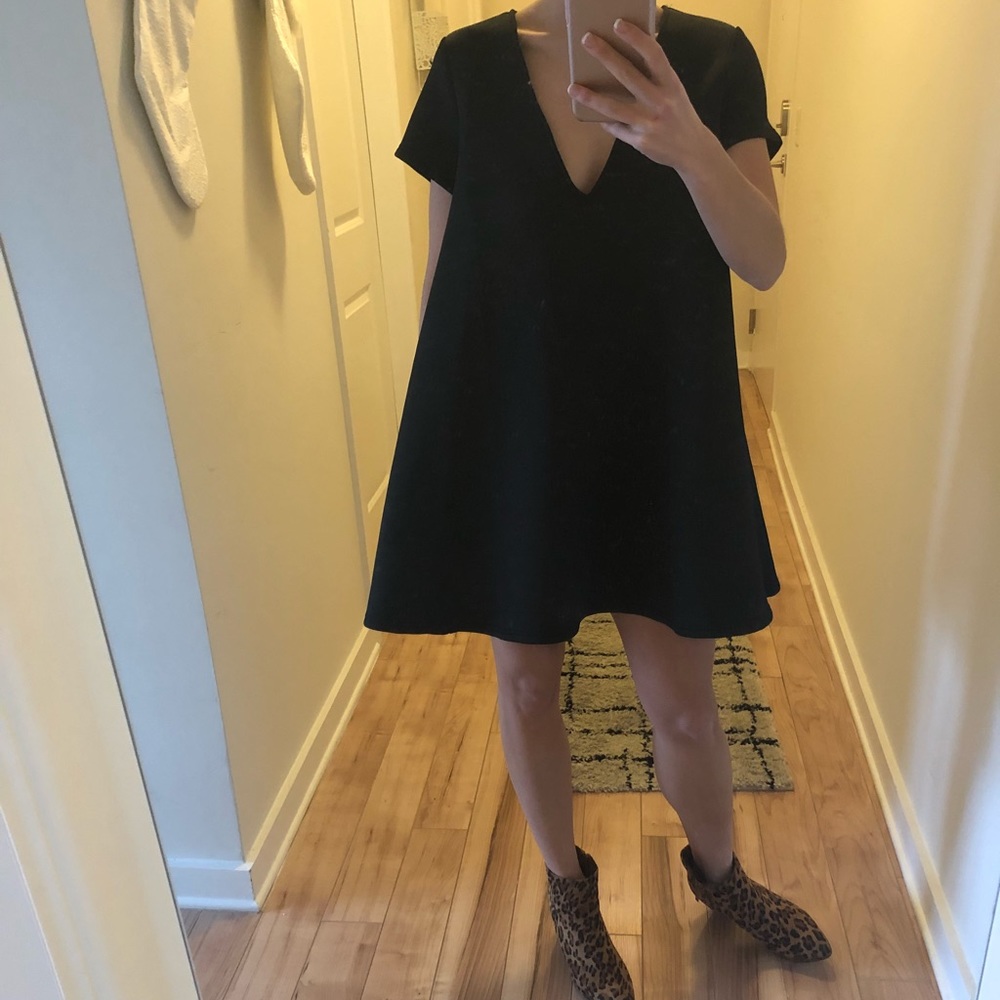 New tobi scuba black swing dress
